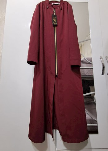 Bordo Uzun Kadın Kap - Görsel 4