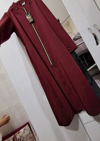 Bordo Uzun Kadın Kap - Görsel 2