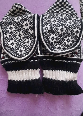 Kadın Örme Desenli çorap - Görsel 5