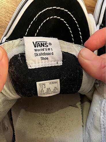 43 Beden siyah Renk vans orjilal
