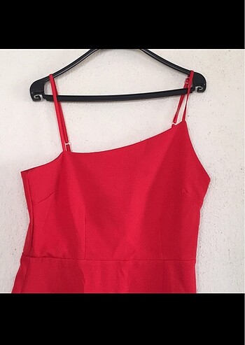 Asimetrik askılı elbise - Görsel 2