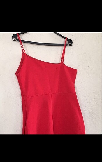 Asimetrik askılı elbise - Görsel 4