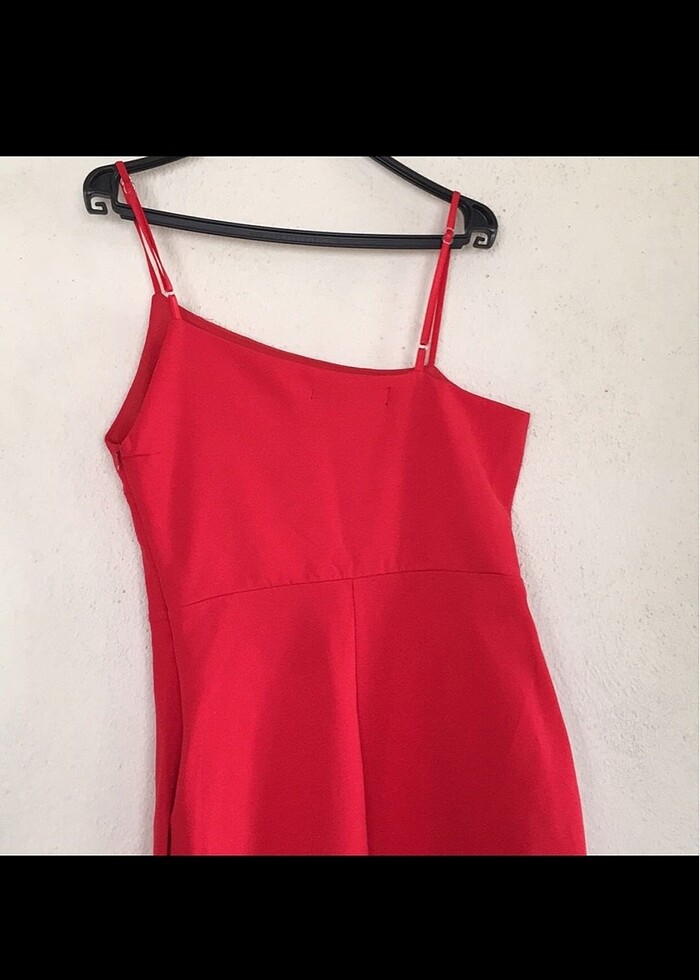 Asimetrik askılı elbise - Görsel 4