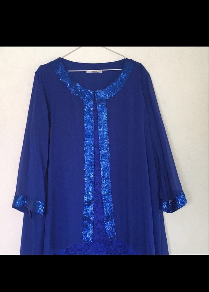 Büyük beden kadın abiye elbise - Görsel 2