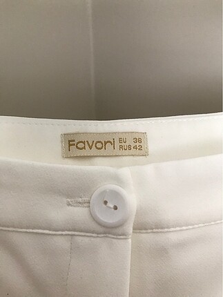 36 Beden beyaz Renk Favori Pantolon