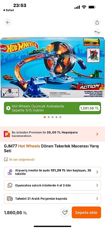 Hotwheels Dönen tekerlek macerası