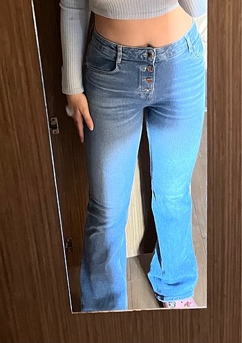Zara high flare pantolon 38 beden