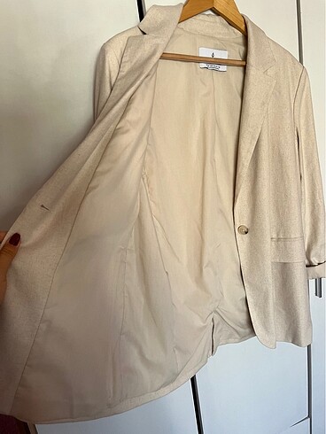 m Beden Keten astarlı stradivarius blazer ceket