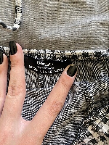 xs Beden bershka ekose elbise