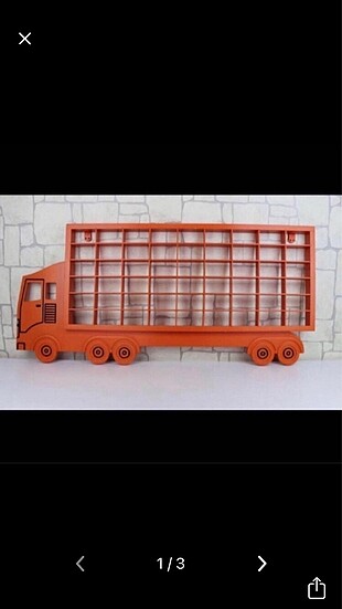 Hotwheels araba dekoratif duvar rafı defolu