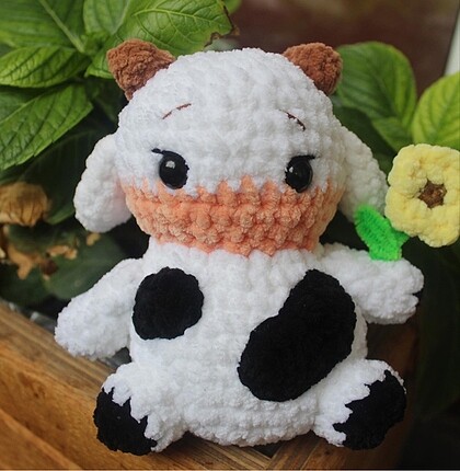 Beden Benekli İnek Amigurumi Peluş??????
