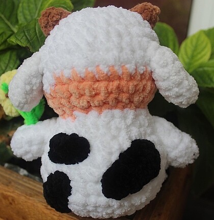 Beden Renk Benekli İnek Amigurumi Peluş??????