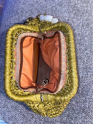 Beden Örgü clutch el çantası