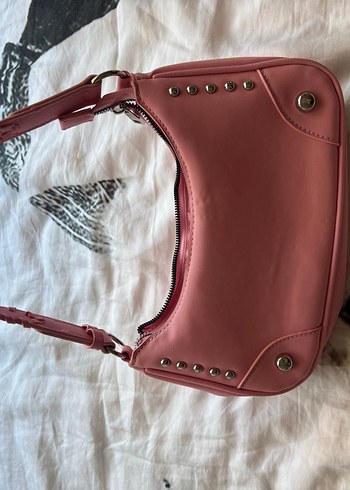 Pembe Deri Tokalı Kadın Çanta - Görsel 3