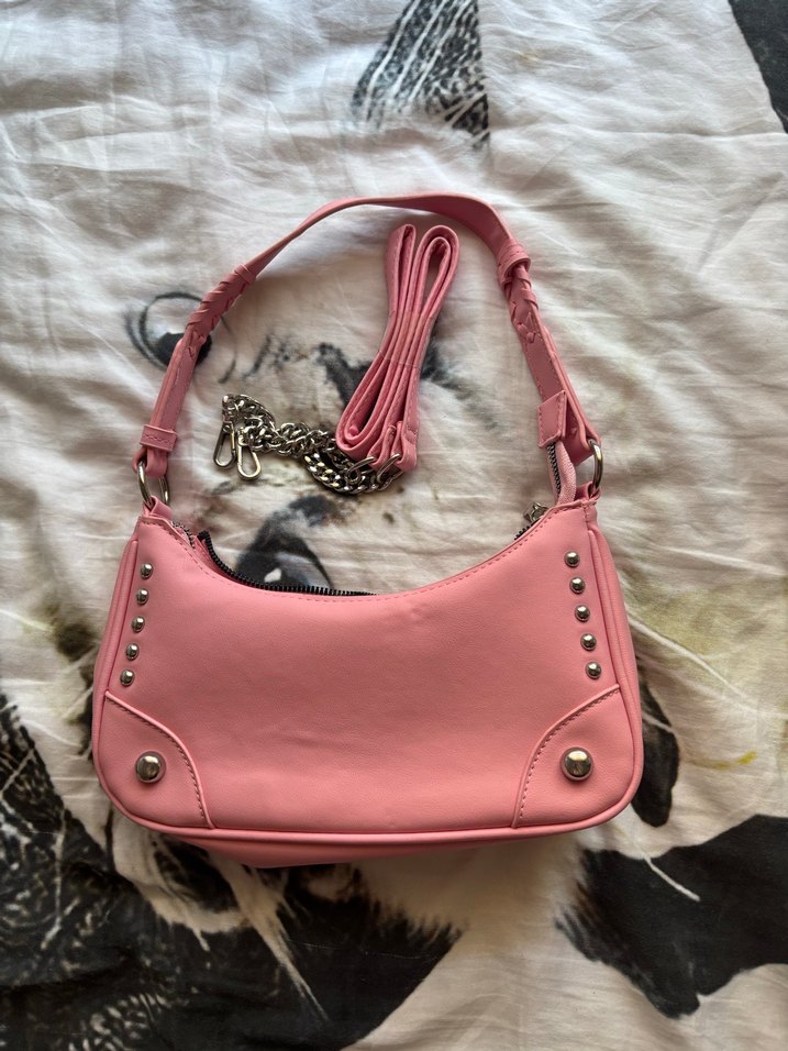 Pembe Deri Tokalı Kadın Çanta - Görsel 4