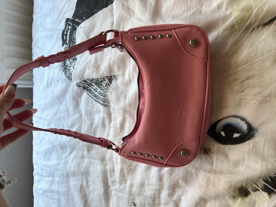 Pembe Deri Tokalı Kadın Çanta - Görsel 3