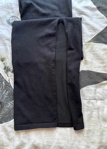 Siyah Yüksek Yakalı Uzun Kolsuz Elbise - Görsel 2