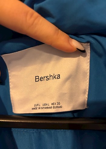 Düğmeli Mavi Street Style Kadın Mont - Görsel 3