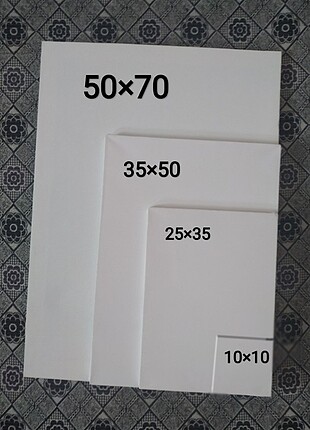 4'lü tuval set 10×10 25×35 35×50 50×70cok büyük , büyük , orta ,