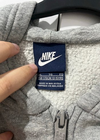 Gri Nike Fermuarlı erkek çocuk için Sweatshirt - Görsel 4