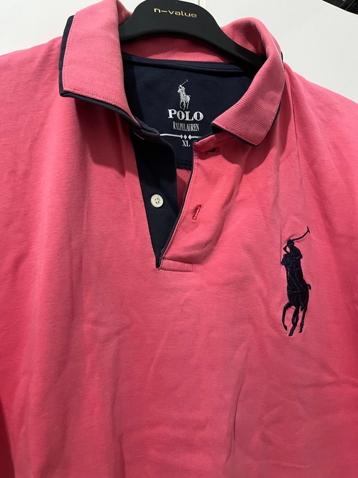 Erkek Pembe Polo Yaka Kısa Kollu Tişört - Görsel 2