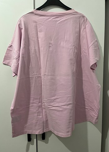 Pembe Kısa Kollu Basic Kadın Tişört - Görsel 6