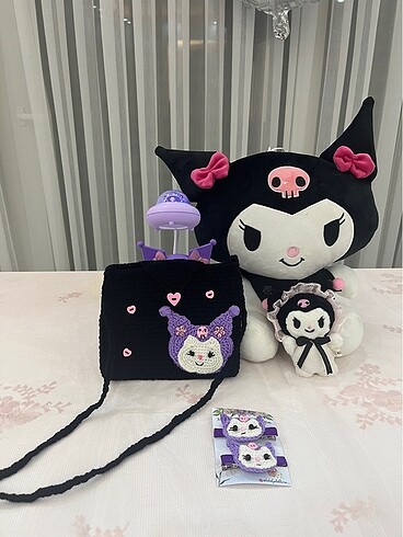 Kuromi çanta ve tokası