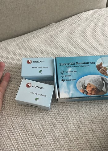 Bebek Elektrikli Manikür Seti Beyaz Pastel - Görsel 2