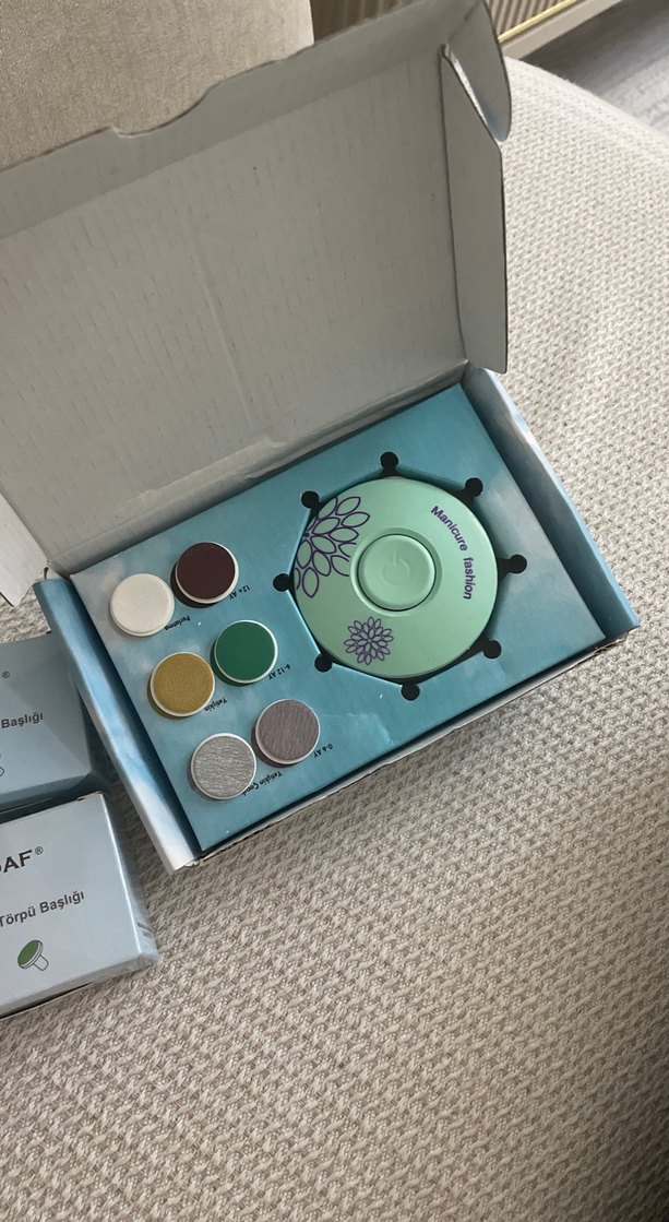 Bebek Elektrikli Manikür Seti Beyaz Pastel - Görsel 3