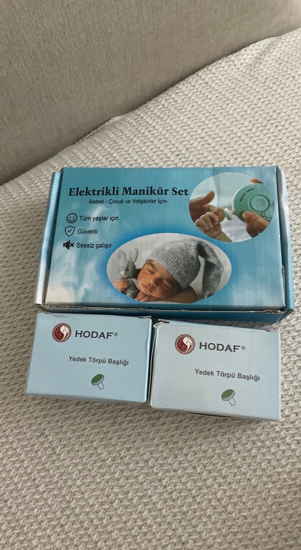 Bebek Elektrikli Manikür Seti Beyaz Pastel - Görsel 4