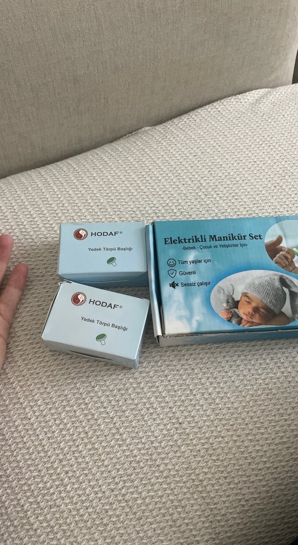 Bebek Elektrikli Manikür Seti Beyaz Pastel - Görsel 2