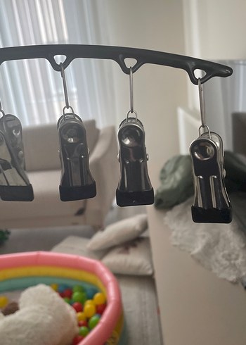 Gri Metal Mandallı Askı - Görsel 3