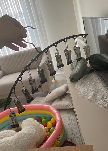 Gri Metal Mandallı Askı - Görsel 4