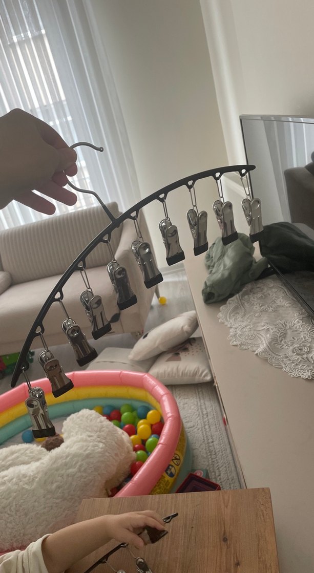 Gri Metal Mandallı Askı - Görsel 4