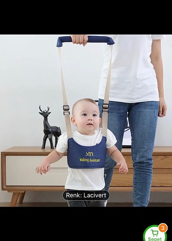 Lacivert Bebek Yürüteci Destek Askısı