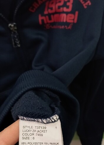 6 Yaş Beden lacivert Renk ORJİNAL HUMMEL FERMUARLI SWEATSHİRT