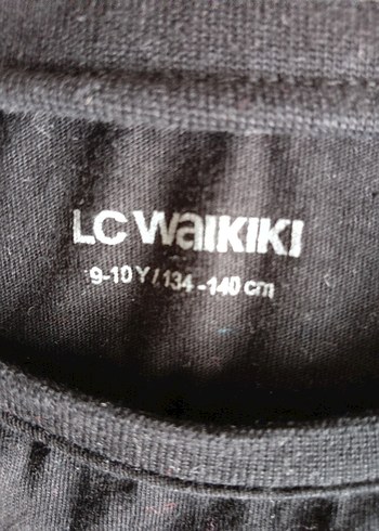 9 Yaş Beden LC Waikiki Siyah Uzun Kollu Çocuk T-shirt