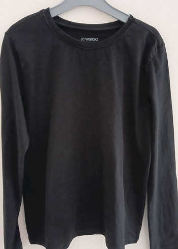 LC Waikiki Siyah Uzun Kollu Çocuk T-shirt