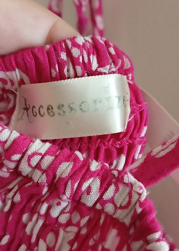 Accessorize Püsküllü Pembe Batik Desenli Elbise