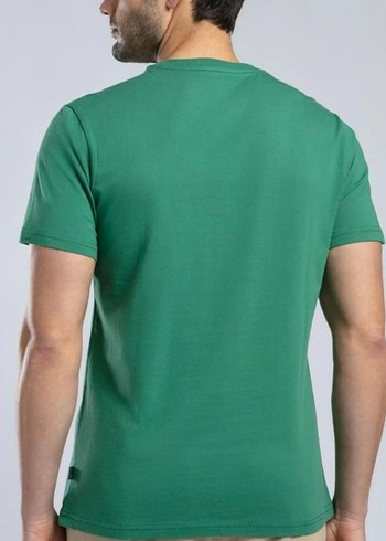 LeCooper Yeşil Baskılı Erkek Tişört. - Görsel 2