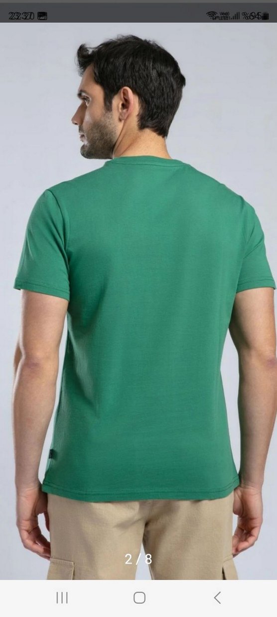 LeCooper Yeşil Baskılı Erkek Tişört. - Görsel 2