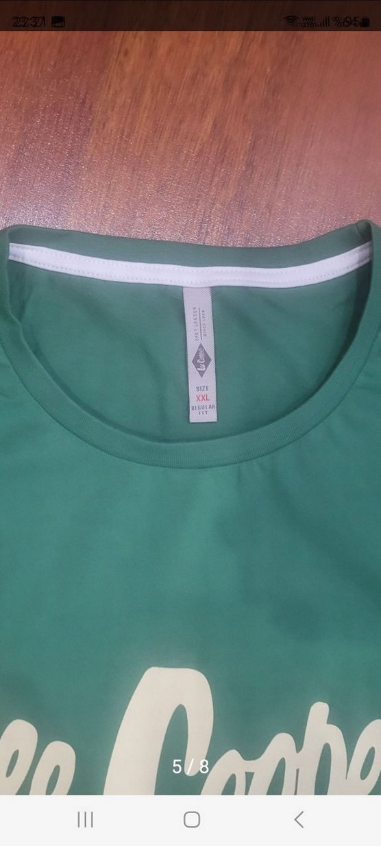 LeCooper Yeşil Baskılı Erkek Tişört. - Görsel 5