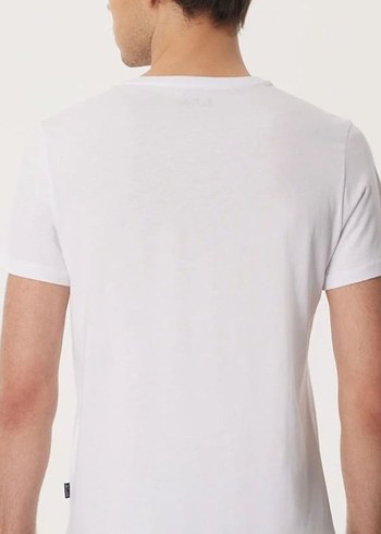 Lee Cooper Beyaz Baskılı Erkek Tişört - Görsel 2