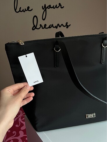 Mango Saplı Shopper Çanta