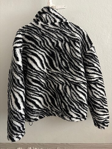 s Beden çeşitli Renk Zebra desenli kaban ceket