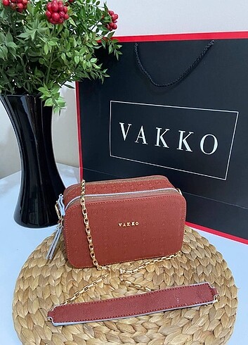 Vakko Vakko Çift Gözlü Çanta
