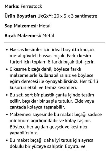 Beden Neşter Seti Ferrestock FSKTWB502