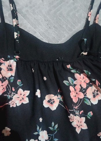 Çiçek Desenli  Midi Elbise - Görsel 3