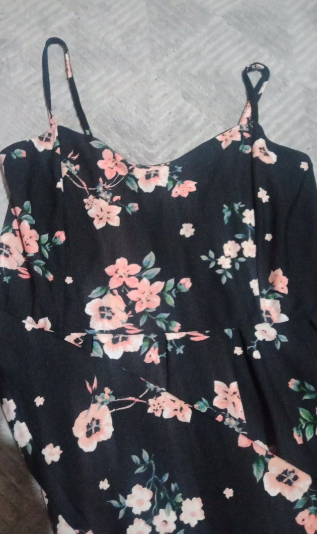 Çiçek Desenli  Midi Elbise - Görsel 2