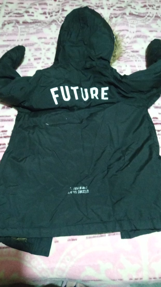 Düğmeli Siyah Çocuk Mont - Görsel 2